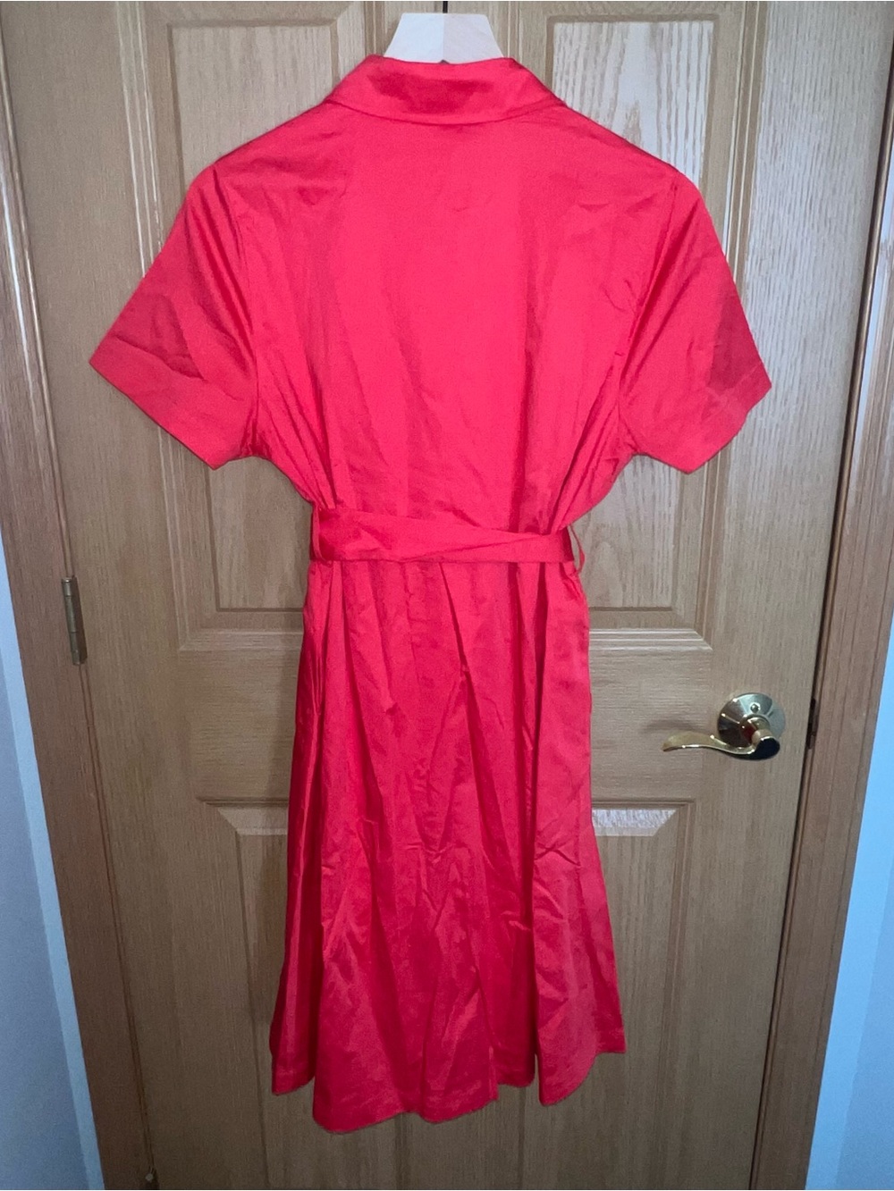 Hermoza Emma Kate Dress Classic Red Shirt Dress with Waist Tie Large NWT - Picture 7 of 7